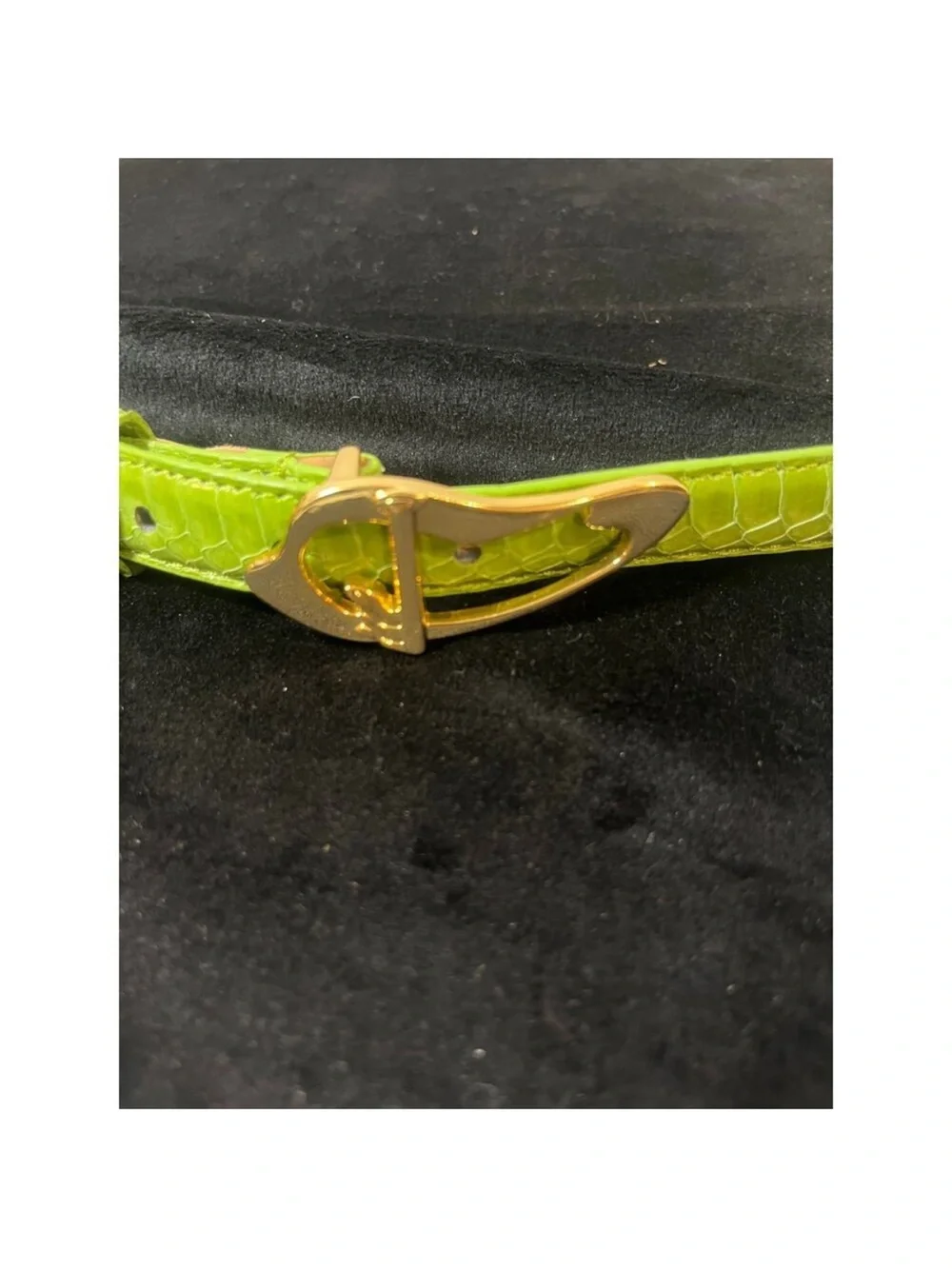 Women's Genuine Snakeskin Green Golf Belt  Medium NWT
